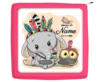 Toniebox protective film with name customizable | Elephant with owl