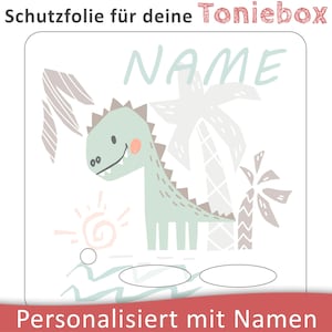 Toniebox protective film with name customizable | Little Dinosaur Dino | Protection film