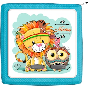 Toniebox protective film with name customizable | Lion and Owl as Indians