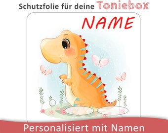 Toniebox protective film with name customizable | Small Dinosaur Trex| Protection film