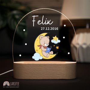 Bedside lamp dimmable bear, night light baby, table lamp children, baby gift for birth, personalized gift idea