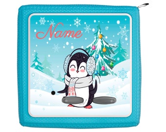 Toniebox protective film with name customizable | Sweet Penguin for Christmas