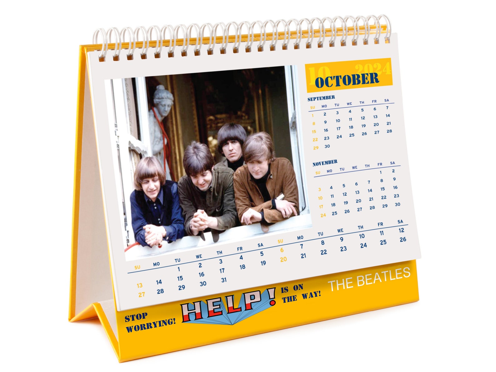 The Beatles 2024 Help Desktop Calendar Etsy