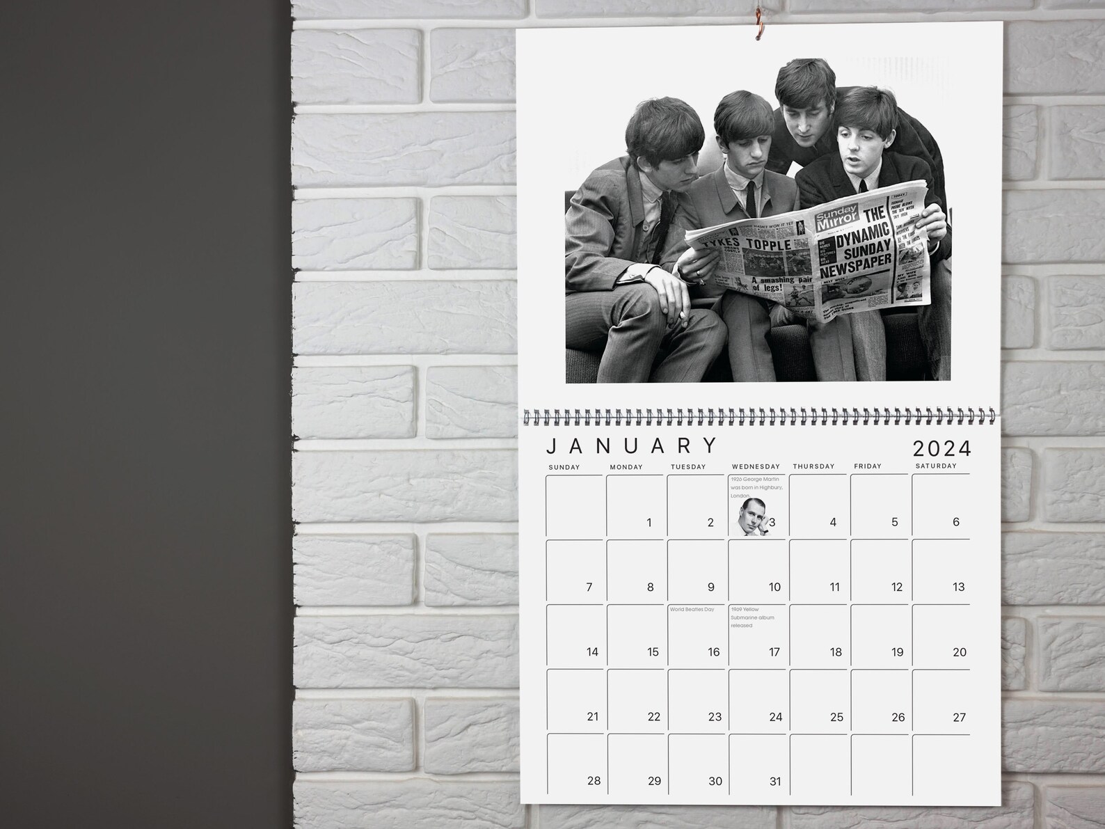 The Beatles 2024 Wall Photo Calendar Etsy