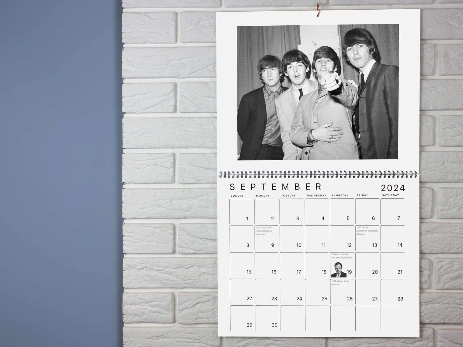 The Beatles 2024 Wall Photo Calendar Etsy