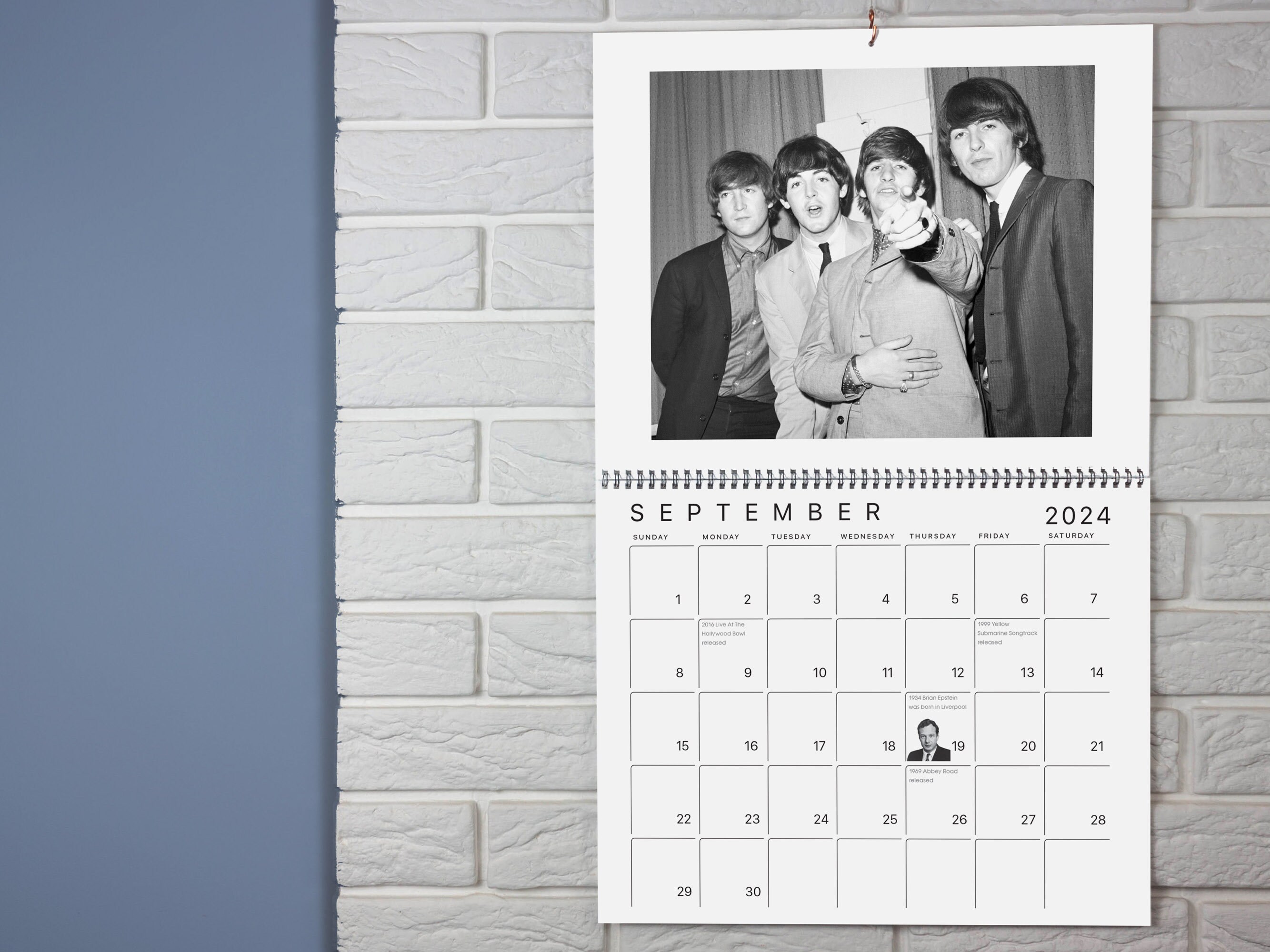 The Beatles 2024 Wall Photo Calendar Etsy
