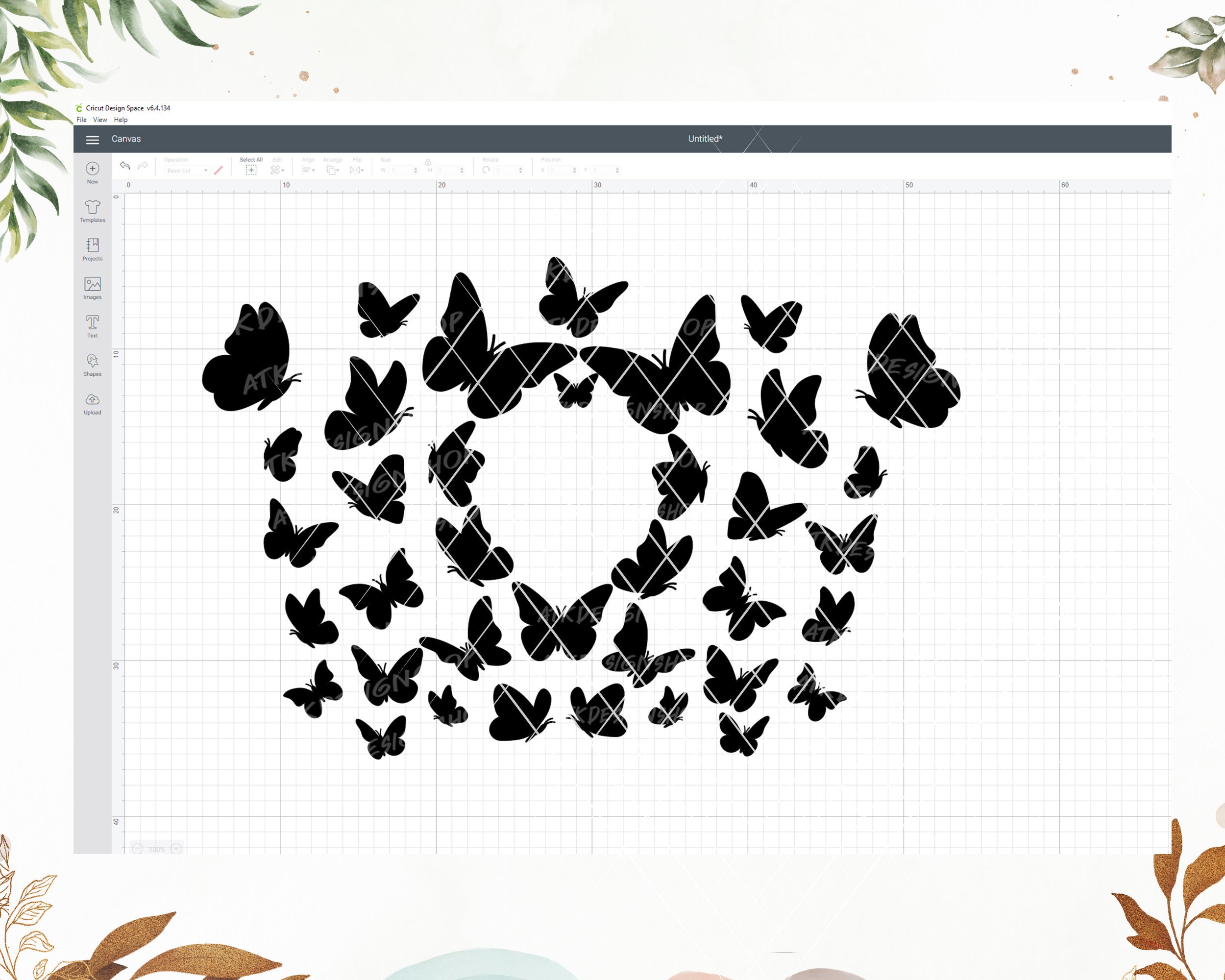 Download Butterfly Swarm Starbucks Svg 24oz venti cold cup ...