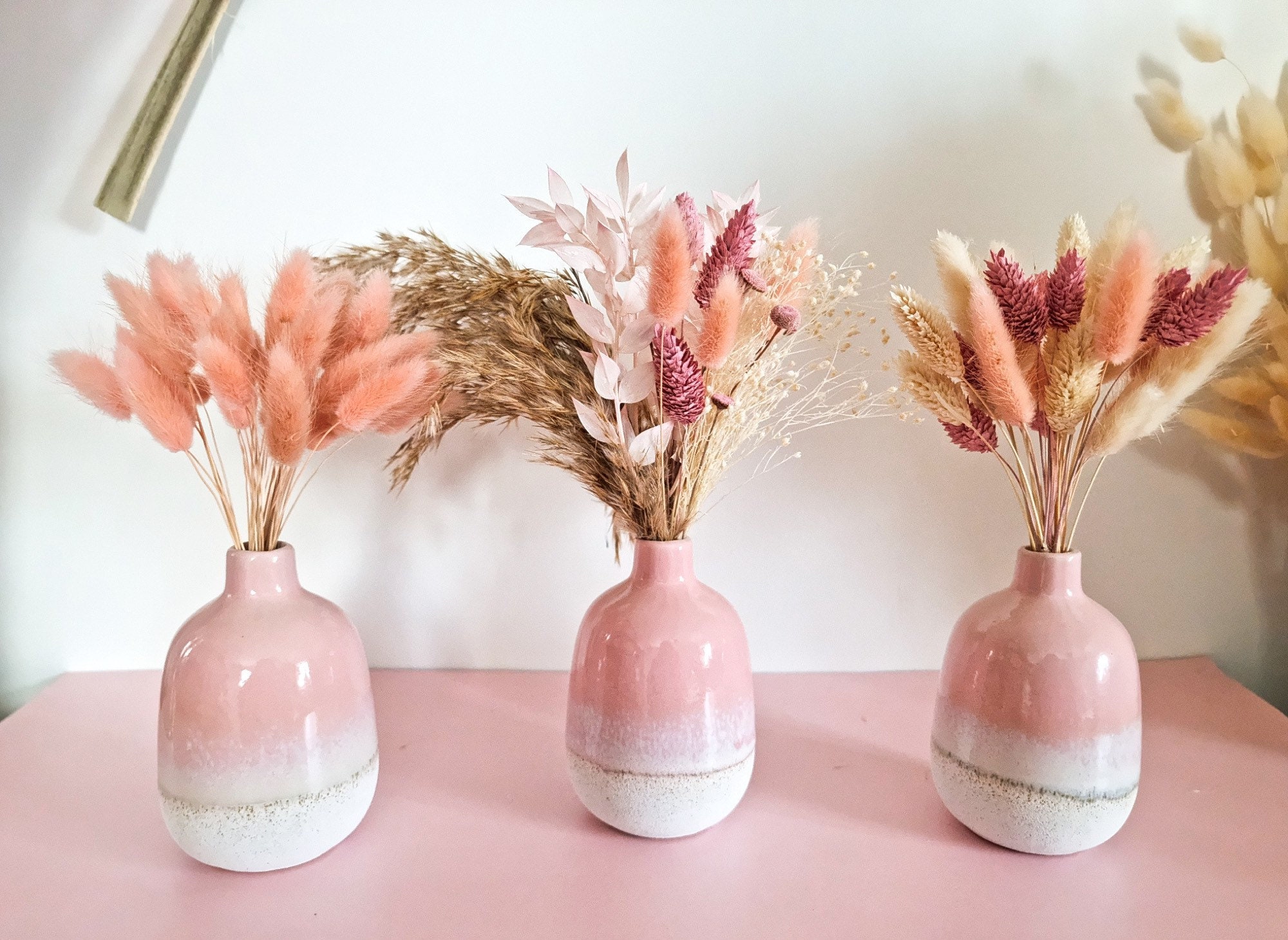Brand New Boho Blush A Selection Of Dried Flower Bouquets In Etsy