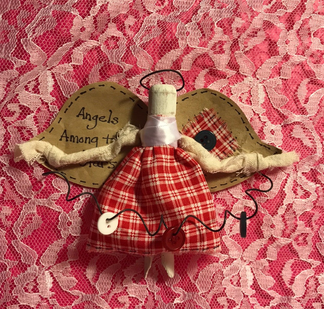 Angel Clothes Pin Hanger Etsy