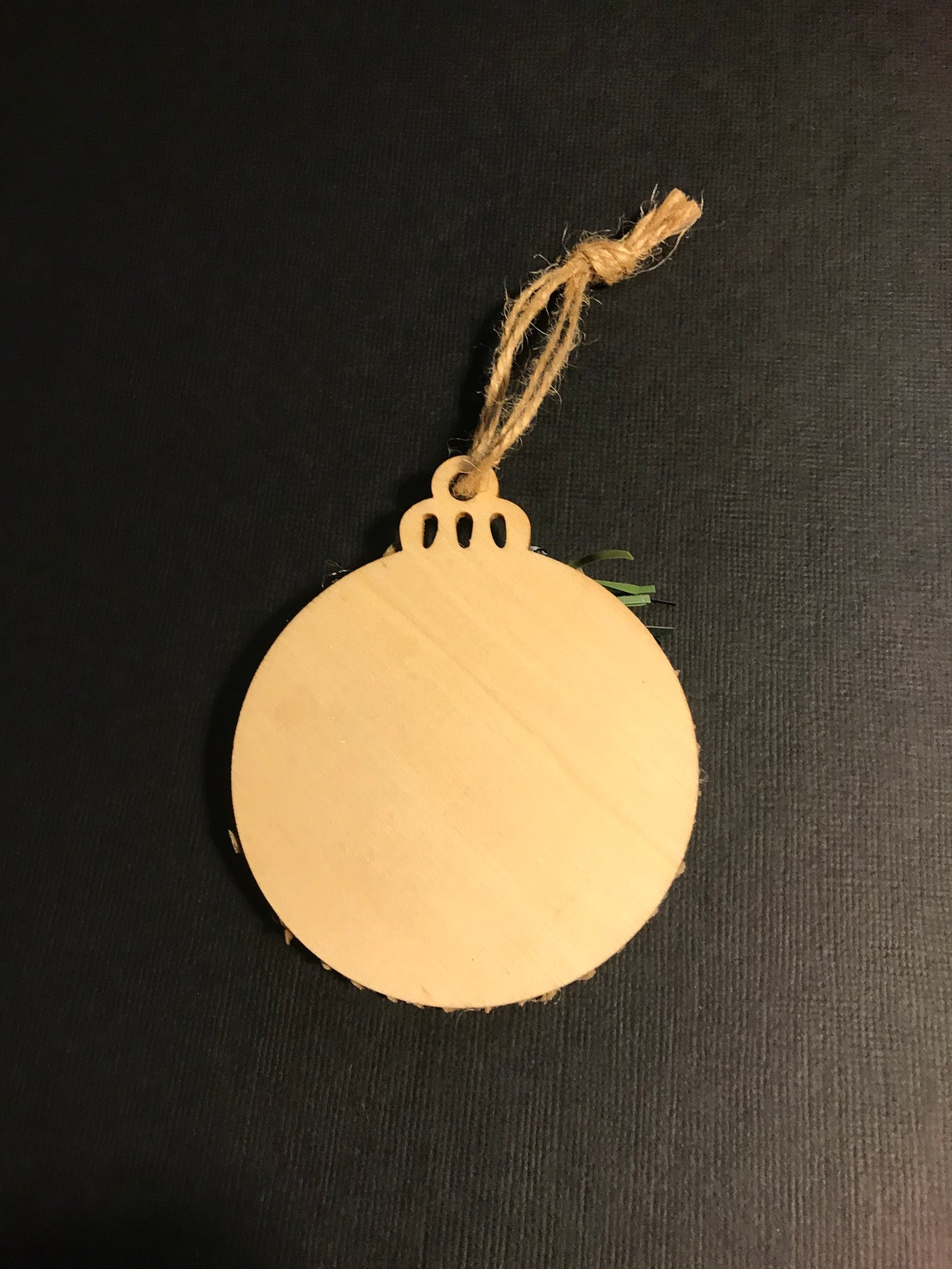 Burlap Wood Ornaments set of 3 Etsy UK