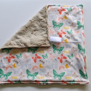 Butterfly Lovey, Lovey, Minky Lovey, Faux Fur Lovey, Girl Lovey, Girl, Boy, Baby Gift