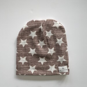 Star Beanie, Slouchy Beanie, Star, Knit Beanie, Brown Beanie, Baby Beanie, Toddler Beanie, Hat, Boy, Girl, Gift