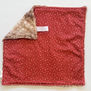 Rust Plus Lovey, Lovey, Orange, Cross Lovey, Minky Lovey, Faux Fur Lovey, Girl, Boy, Gender Neutral, Baby Gift