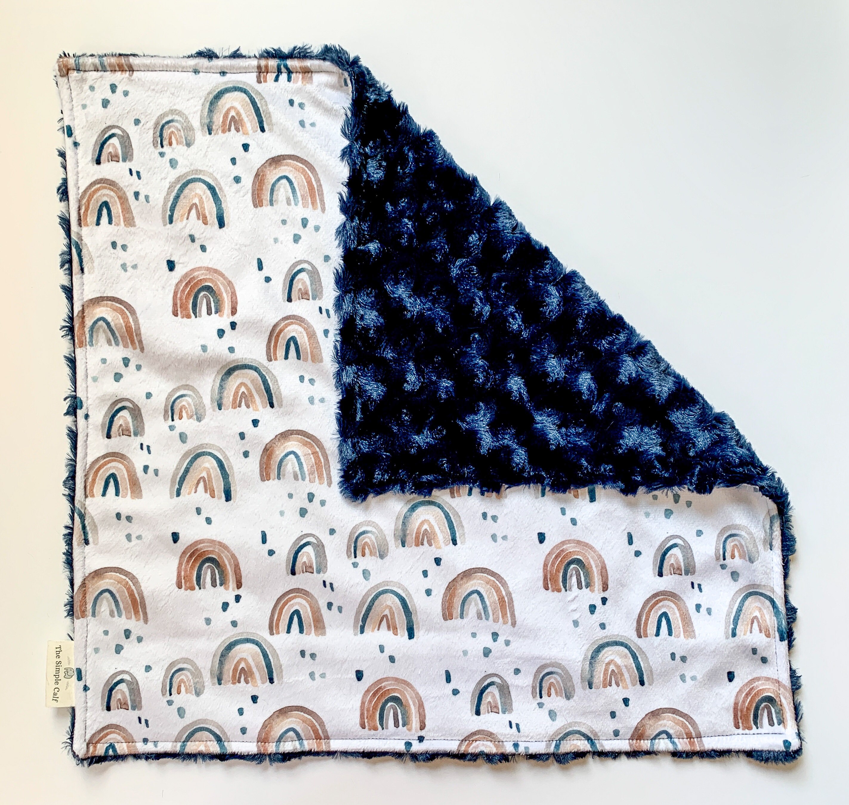 Rainbow Lovey, Lovey, Neutral Lovey, Minky Lovey, Faux Fur Lovey, Blue