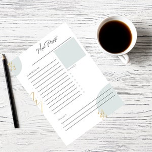 Recipe sheets, recipe pad - digital download - to print and write on yourself - DIY cookbook - My Recipe Sage