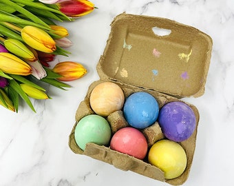 kleines Geschenk für Kinder - Kreide Set Osterei im personalisierten Eierkarton