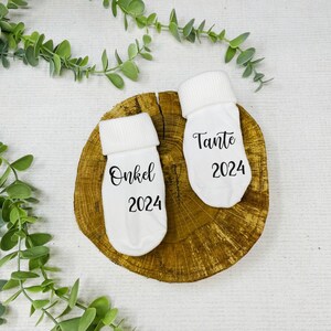 Schwangerschaft verkünden - Babysocke bedruckt - mit oder ohne Geschenkbox - Du wirst Oma Opa Tante Onkel 2022
