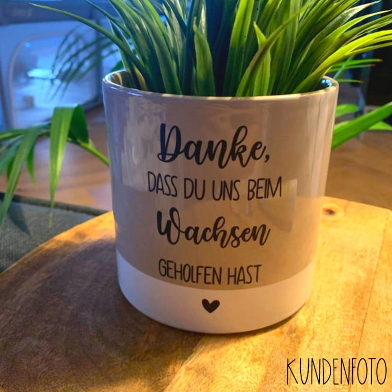 Holz Blumenstecker - 'Danke Dass Du Mir Beim Wachsen Geholfen Hast'