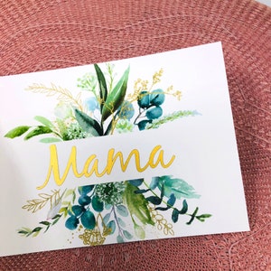 Karte Rubbelkarte DIY zum selber beschriften - personalisiert - Grün Gold