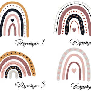 Schmuckschatulle Etui Mädchen personalisiert mit Namen und Regenbogen Geschenk Kommunion Einschulung Geburtstag altweiß Bild 10