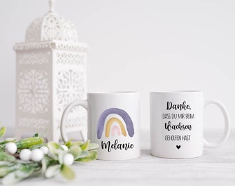 Tasse Danke dass du mir beim Wachsen geholfen hast - Abschiedsgeschenk Kindergarten - Geschenk Erzieherin Tagesmutter