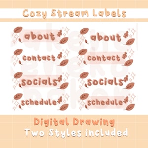Autumn Twitch Panels for a cozy fall time on your Twitch Profile