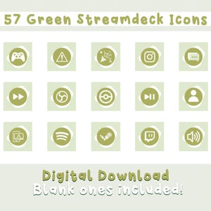 57 ANIMATED Streamdeck Icons in Grün