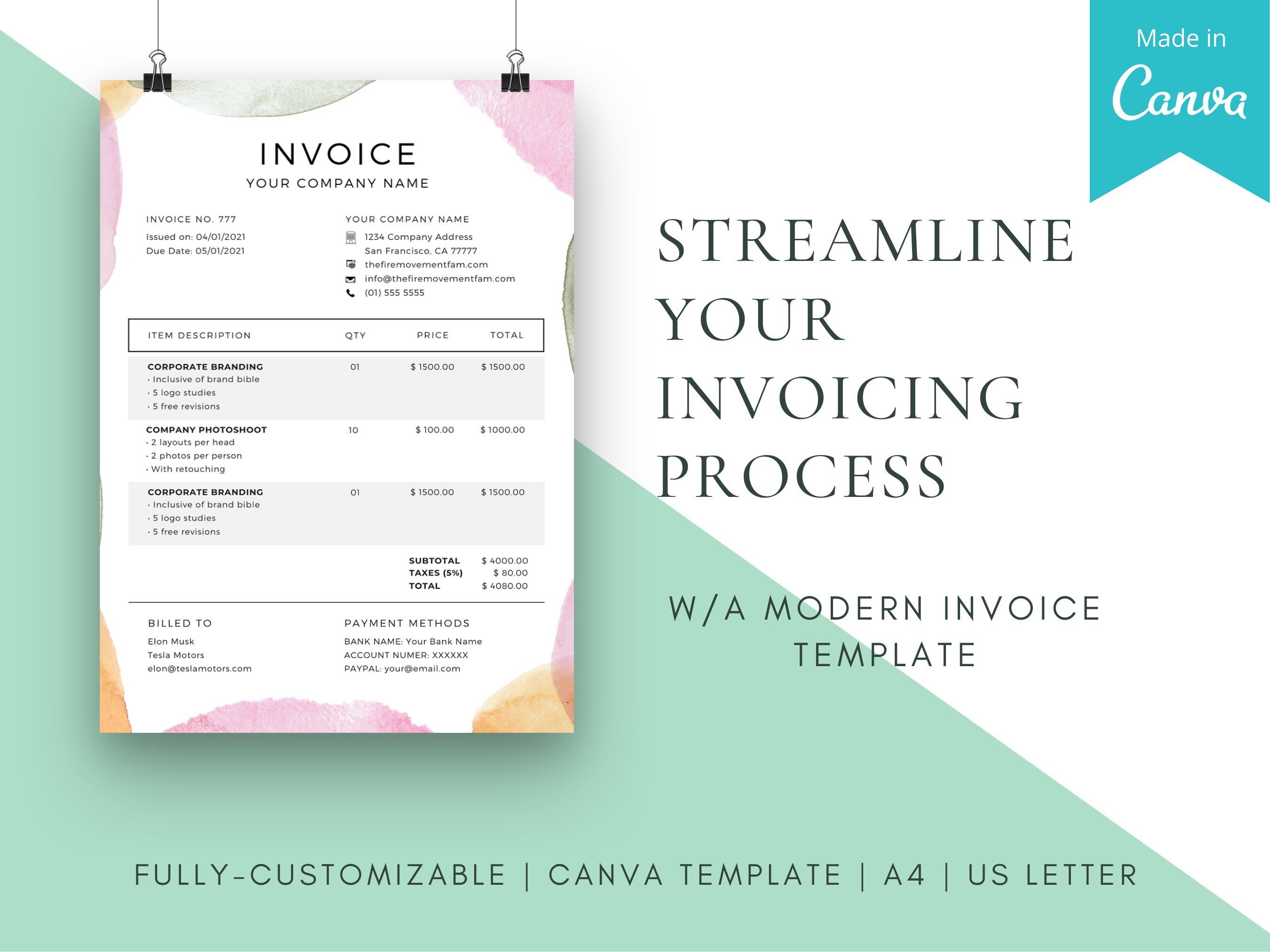 Professional Invoice PDF