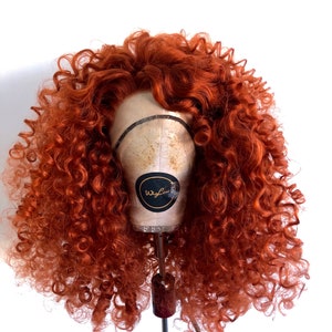 Merida Brave- Red curly lace front wig/Cosplay/Drag/Events