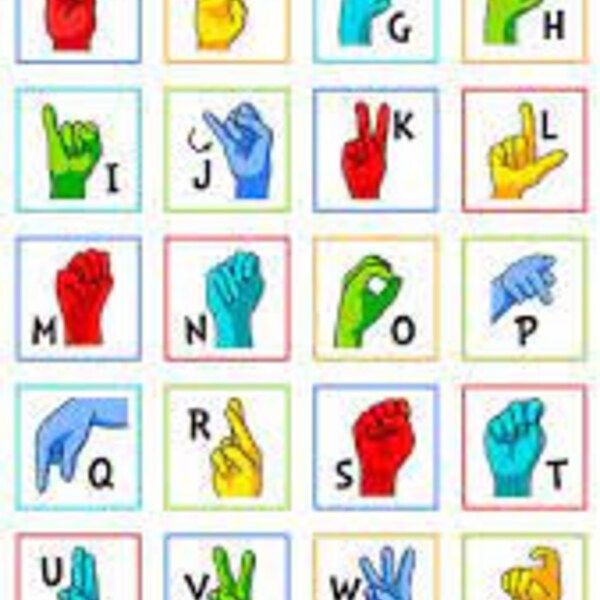 Sign Language Fabric Etsy