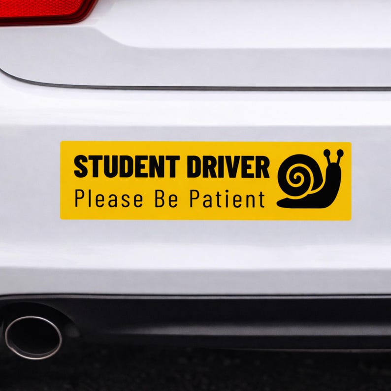 Student Driver Sticker Custom New Driver Sign Set, Editable Student Driver Stickers (svg, Pdf, Png ...
