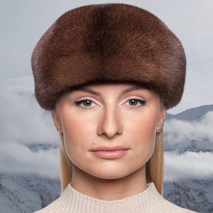 Brown Mink Fur Beret Hat,Warm Winter Fur Hat For Women,Handmade Mink Fur Newsboy Cap,Real Fur Baker Boy Hat,Retro Classic Paperboy Beret Cap