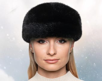 Vintage Mink Fur Pillbox Hat - 1950s Luxury Accessory - Etsy display picture 3