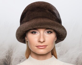 KANGOL Angora Fur Hat, Burgundy Real Vintage Women