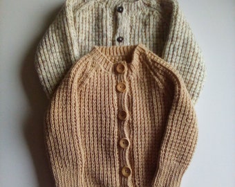 Hand knitted children's cardigan