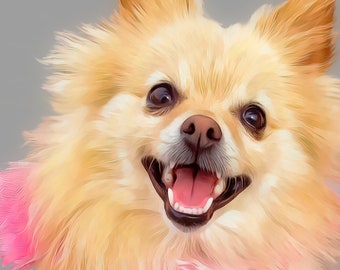 Custom pet portrait. Custom pet portrait digital. Pet portrait. Pet Memorial. Pet and owner portrait. Personalized Pet Portrait.
