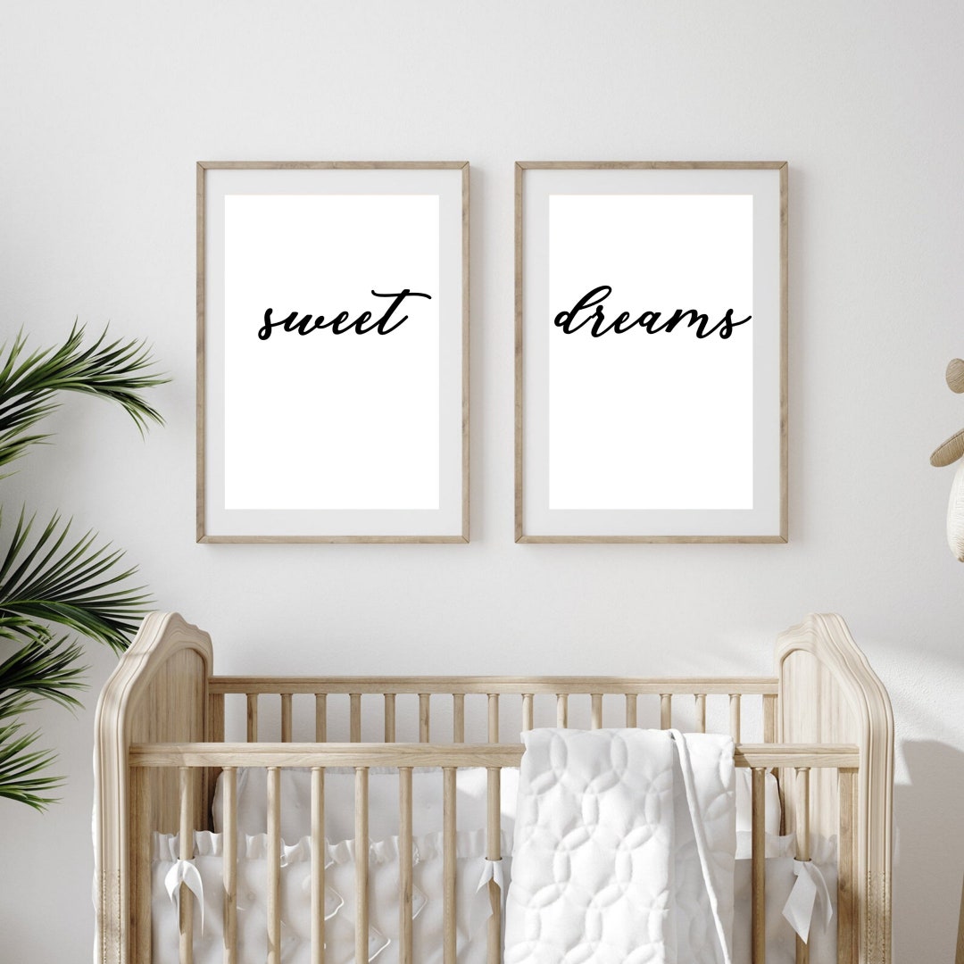 Sweet Dreams Digital Print Nursery Art Downloadable Baby Children