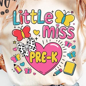 Little Miss Pre-K Back to School Png, Little Miss Pre-K Sublimation, Hello Pre-K Png, Pre-K Squad Pokadot Coquette Png, Pre-K Png, First Day