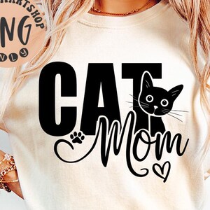 Cat Mom Sublimation, Cat Mama Png, Cute Cat Lover Png, Trendy Cat Mom Png, Cat Mama Png, Cat Mom Valentine&#39;s Day Png
