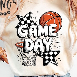 Basketball Game Day Checkered Retro Png, Retro Basketball Sublimation, Basketball Game Day Png, Basketball Mama Png, Basketball Lover Png