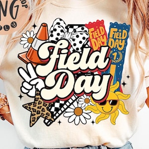 Retro Field Day Png, Engraçado Field Trip Vibes Sublimação, Professor Field Day Png, Atividades ao ar livre de verão Png, Último dia de aula Png