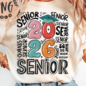 Senior 2026 PNG: Graduation Design (Digital Download)