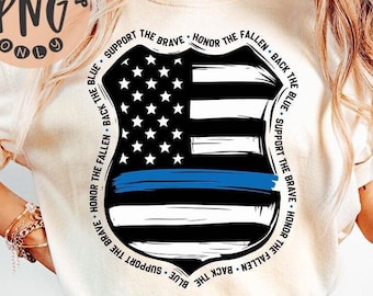 Back The Blue PNG: Police Officer Family Appreciation (Digital Download)