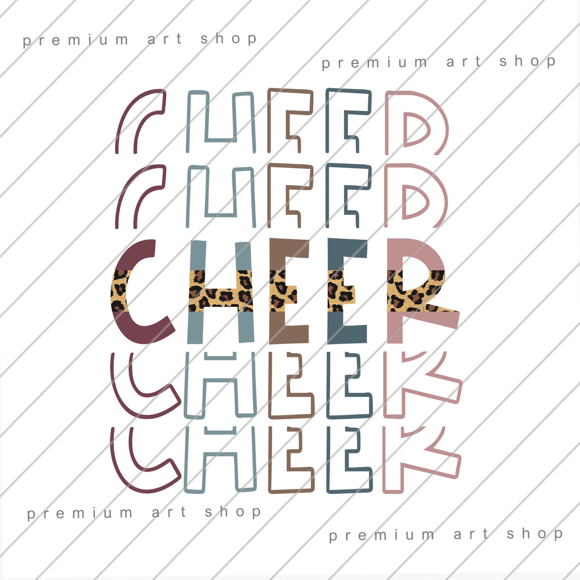 cheer screen print transfers