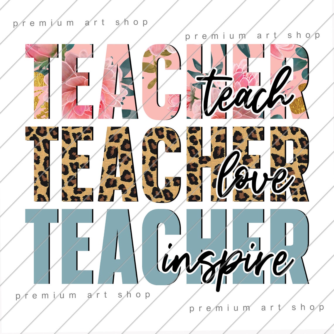 Teacher Life PNG Teacher Sublimation Design Download Teach Etsy