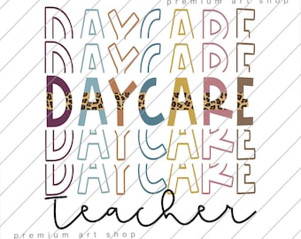 Daycare Teacher PNG: Sublimation Design Download (Digital Download)
