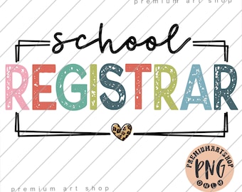 School Registrar PNG: Back to School Staff Design (Digital Download)