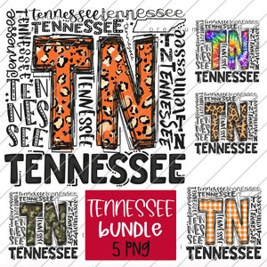 Tennessee PNG, Tennessee Sublimation Design Download, Leopard Tennessee State, TN State, 5 PNG files