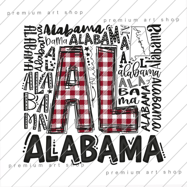 Alabama PNG Bundle: State Pride Sublimation Designs (digital Download ...