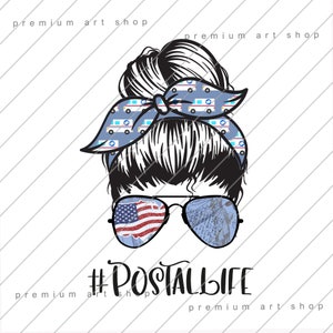 Postal Life PNG, Postal Sublimation Design Download, Postal Worker, Postal service worker, 4th of July Postal